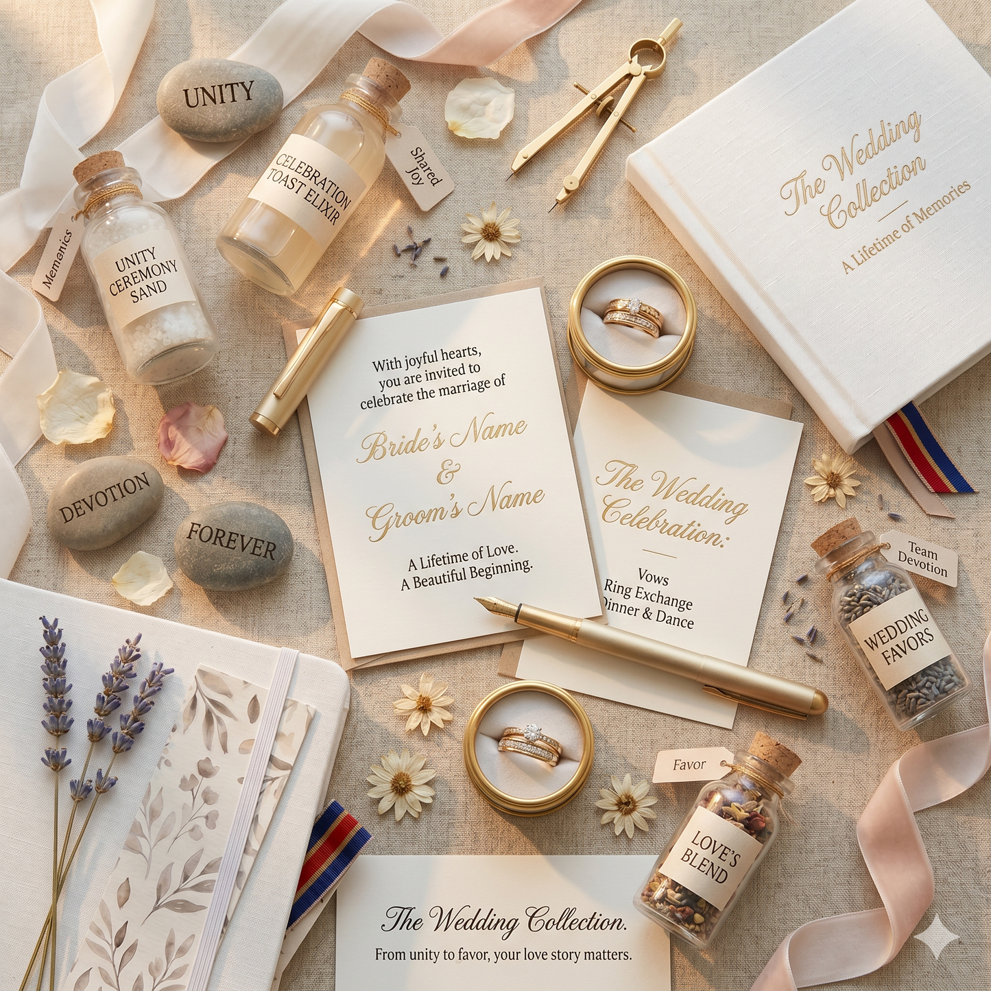Wedding-themed digital guestbook — guests record video messages on a phone